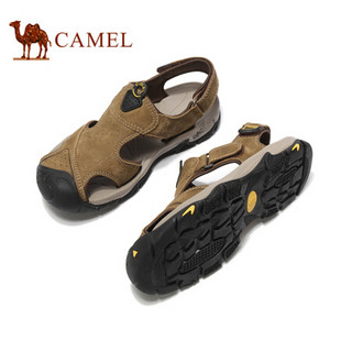 骆驼（CAMEL） 凉鞋男包头休闲牛皮时尚户外沙滩鞋 A022307342 古铜 41