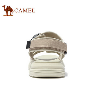 骆驼（CAMEL） 凉鞋男青年厚底防滑潮流休闲沙滩鞋 A022542342 米色 41