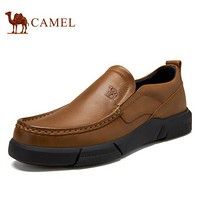骆驼（CAMEL） 商务休闲鞋套脚乐福鞋男士圆头皮鞋 A032155480 土黄 43