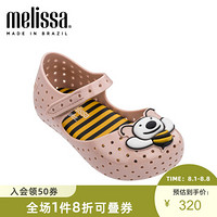 mini melissa梅丽莎2020春夏新品个性便利鞋粘卡通小童凉鞋32748 粉色/黄色/黑色 9