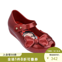 mini Melissa梅丽莎春夏迪士尼合作款小童蝴蝶结单鞋32467 亮红色 内长14.5cm