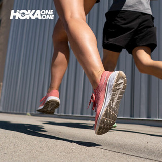 HOKA ONE ONE女卡夫3公路跑步鞋回弹缓冲减震轻便透气运动鞋新 樱粉 / 蛋奶色 US 7/ 240mm