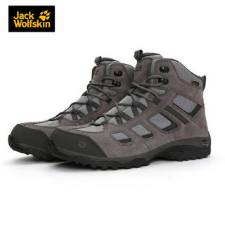 JS Jack Wolfskin/狼爪官方男鞋春季款户外旅游防滑防水徒步鞋登山鞋4032371 4032371-6011/灰色 42.5/8.5