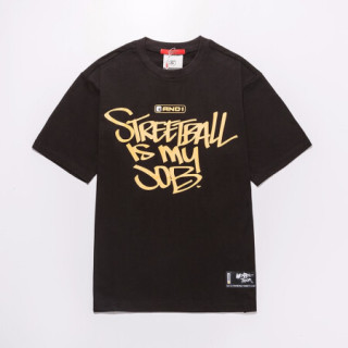 and1夏季男服运动潮流t恤2020春季新款男短袖圆领休闲t恤obb9206黑色