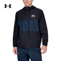 安德玛官方UA Sportstyle Wind男子运动夹克Under Armour1329297 黑色003 XL