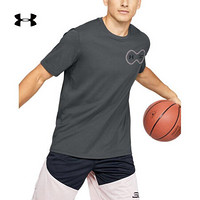 安德玛官方UA SC30库里男子运动短袖T恤Under Armour1351329 灰色012 XL