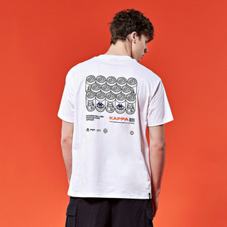 Kappa卡帕男运动短袖休闲圆领T恤夏季半袖2020新款|K0A32TD85 漂白-001 M