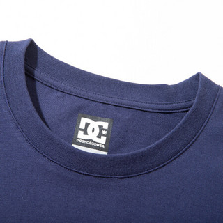 DCSHOECOUSA 男士春夏圆领套头T恤运动休闲短袖衫GDYZT19216-NLS0 蓝夹色-NLS0 M