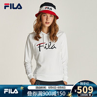 FILA 斐乐 女子运动卫衣 F51W048203F-WT 标准白 M