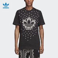 阿迪达斯官方 adidas 三叶草 BANDANA TREFOIL男子短袖上衣DX3650 如图 2XL