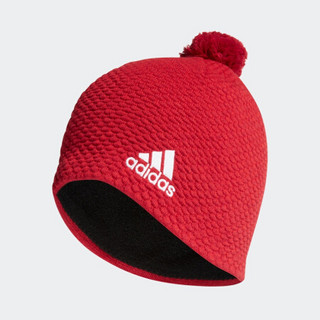 阿迪达斯官网 adidas BEANIE GR 男女户外运动帽DY4912 褐红色/白 L