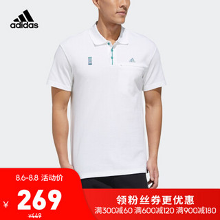 阿迪达斯官网 adidas WJ POLO 男装运动型格短袖POLO衫FM9368 如图 M