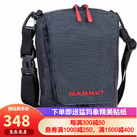 MAMMUT/猛犸象 Tasch Melange 男女款耐磨时尚休闲单肩挎包斜挎包背包 黑色 2L logo黑色/灰色随机发货，灰色为主