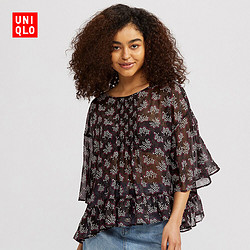 UNIQLO 优衣库 426606 ANNA SUI 女士雪纺上衣