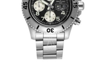 BREITLING 百年灵 SUPEROCEAN系列 A13341C3-BD19-162A 男士机械腕表 44mm 黑色 银色 不锈钢