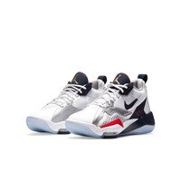 AIR JORDAN ZOOM '92(GS) 大童休闲运动鞋 CN9138-101 白色/黑曜石色/正红/金属银/白金色