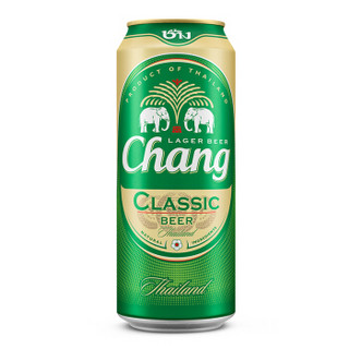 泰象（chang beer）啤酒 泰国原装进口双象 大象牌啤酒整箱 500ml*24罐装