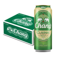 泰象（chang beer）啤酒 泰国原装进口双象 大象牌啤酒整箱 500ml*24罐装