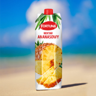 波兰进口 富尔图娜果汁 果汁饮料 菠萝汁1L*4瓶