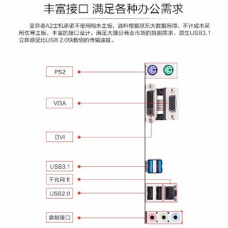 变异者 商祺A2 G5400/8G/240G/华硕H310家用办公台式电脑主机/组装电脑