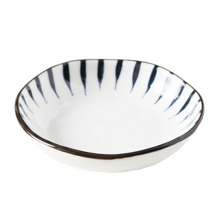 竹木本记陶瓷餐具家用盘子日式菜盘釉下彩碟子微波炉适用 风影味碟