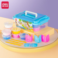 DL 得力工具 deli 得力 12色轻型粘土 彩泥黏土橡皮泥 儿童手工DIY超轻粘土 欧阳娜娜推荐款 手提工具箱装 67815