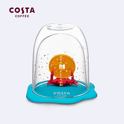 COSTA 咖世家 有钳人双层玻璃杯带盖 355ml