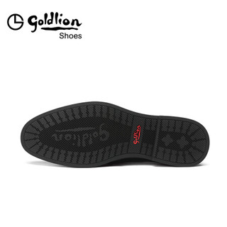 goldlion 金利来 男鞋轻便套脚都市商务正装皮鞋58001004401A黑色43