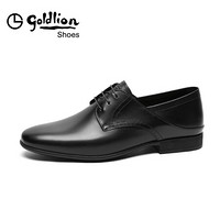 金利来（goldlion）男鞋时尚两穿套脚一脚蹬德比鞋透气防滑正装鞋202011067ALC-黑色-39码
