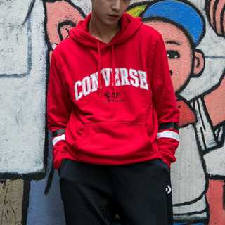 CONVERSE 匡威 男子 Converse Collegiate Text PO Hoodie FT 连帽卫衣 10017352-A04 L码