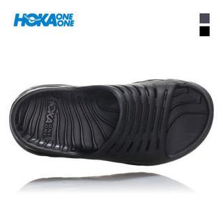 HOKA ONE ONE男Ora Recovery休闲运动舒缓拖鞋厚底减震支撑 黑色/黑色 US 11 /290mm