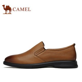 骆驼（CAMEL） 柔软牛皮舒适商务休闲皮鞋男 A012211040 黄棕 40