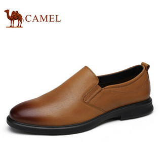 骆驼（CAMEL） 柔软牛皮舒适商务休闲皮鞋男 A012211040 黄棕 40