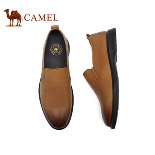 骆驼（CAMEL） 柔软牛皮舒适商务休闲皮鞋男 A012211040 黄棕 40