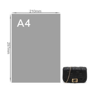 芬迪 FENDI 20ss春夏款 女士羊皮NANO BAGUETTE吊饰斜挎包零钱包黑色FF压花图案 7AR844 AAJD F0KUR