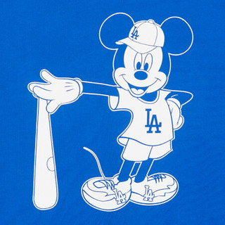 MLB男女通用情侣卫衣男迪士尼联名款韩版休闲长袖米老鼠圆领套头衫 31MTK2 蓝色LA米奇 90/S (尺码偏大）