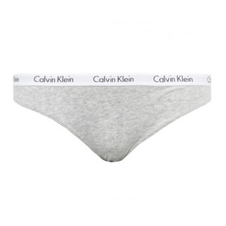 Calvin Klein 女士简约舒适内裤 时尚Logo边三角内裤3条装 QD3588E 黑白灰 M