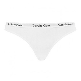 Calvin Klein 女士简约舒适内裤 时尚Logo边三角内裤3条装 QD3588E 黑白灰 M