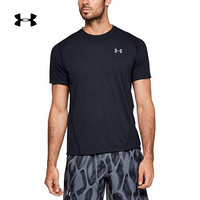 安德玛官方UA Streaker男子运动圆领短袖T恤Under Armour1350096 黑色001 XL