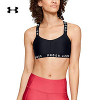 安德玛官方UA Wordmark女子运动内衣—低强度Under Armour1342646 黑色001 M