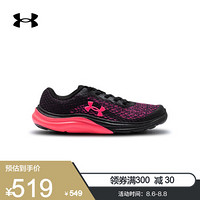 安德玛官方UA Liquify Rebel女小童运动跑步鞋Under Armour3023828 黑色001 28