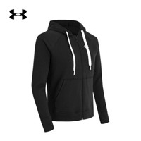 安德玛官方UA Rival Terry女子拉链运动连帽外套Under Armour1360957 黑色001 XL