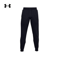 安德玛官方UA Rival Wordmark男子抓绒运动长裤Under Armour1360704 黑色001 XL