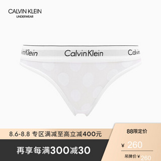 CK UNDERWEAR 2020春夏新款烧花波点女士三角内裤 QF5850AD 100-白色 M