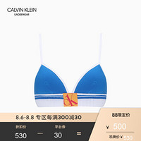 泫雅同款CK UNDERWEAR 2020春夏款女装 套头薄衬垫软杯三角文胸QF5914AD CM7-蓝色 L