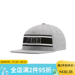 PUMA彪马男帽女帽棒球帽遮阳帽鸭舌帽休闲日常898797-1 GREY/BLACK L/XL