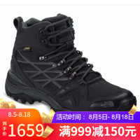 The North Face北面运动鞋男鞋轻便中帮耐磨徒步鞋 BLACK/GREY-CXU5 12.5/46