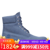 Timberland添柏岚男鞋靴子马丁靴6英寸帆布短靴A1LWM270 NAVY 12M/46