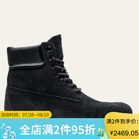 Timberland添柏岚男鞋马丁靴6英寸反绒皮高帮靴A289K001 Black Suede 10 M