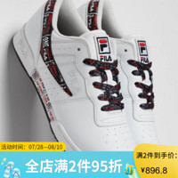 Fila斐乐Men's Original Fitness Trademark男士透气板鞋 115 WHT/BLK/GFU 8